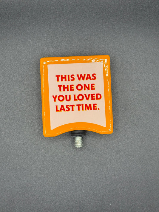 Rare Newcastle Brown Ale 3" Draft Beer Tap Handle Topper "This was the one..."