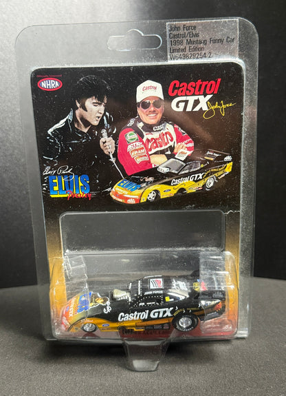 NHRA John Force Autographed 1998 Elvis Presley Castrol GTX 1:64 Funny Car