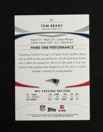 2012 Topps Prime (Hobby) Tom Brady #50