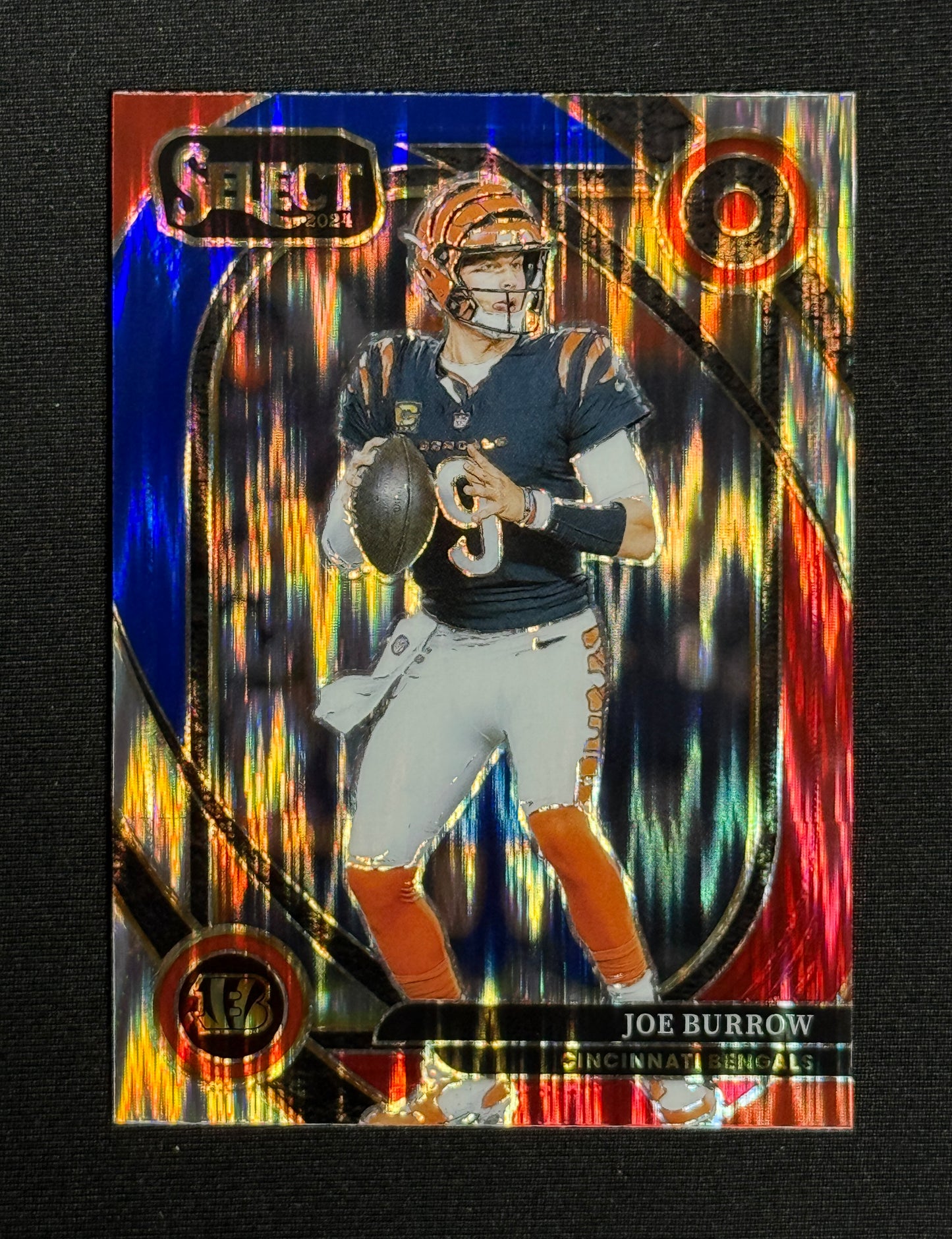 2024 Panini Select Joe Burrow Red & Blue Shock Prizm #230