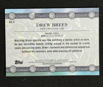 2024 Topps Resurgence - Glimmer and Gleam Drew Brees #GG-5