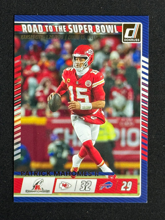 2025 Donruss Patrick Mahomes II Road to the Super Bowl Conf. Championship #2