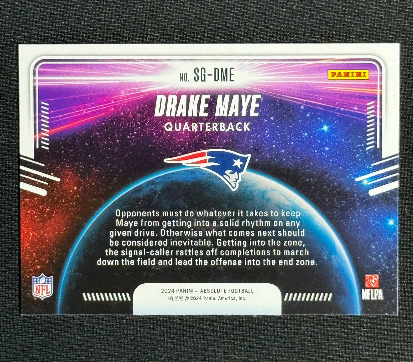 2024 Panini Absolute Drake Maye Star Gazing #SG-DME