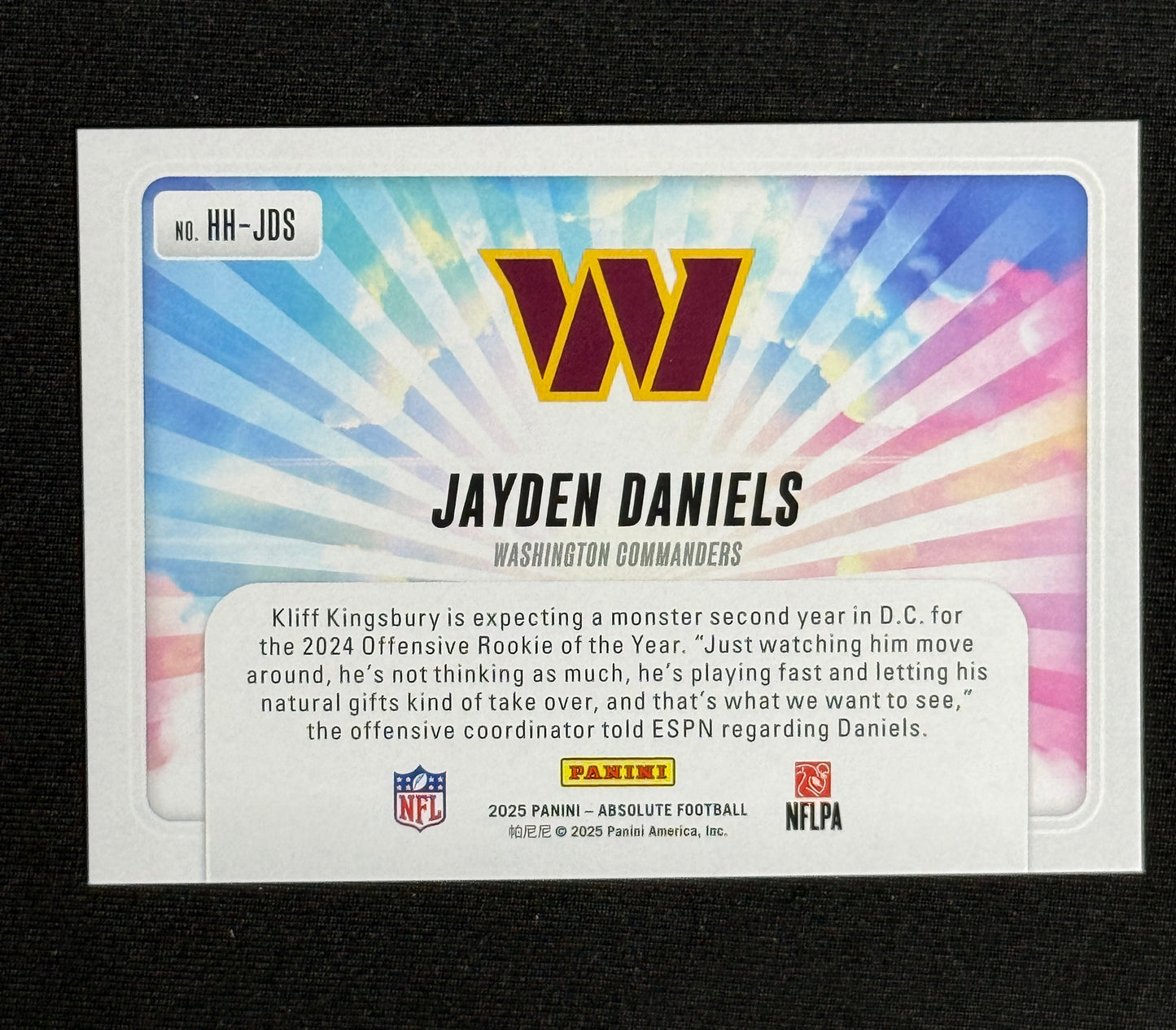 2025 Panini Absolute Jayden Daniels Hog Heaven #HH-JDS