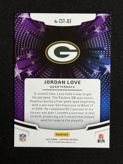 2025 Panini Certified Jordan Love Certified Stars #CST-JLE
