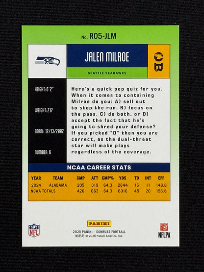 2025 Donruss Jalen Milroe Retro 2005 #R05-JLM