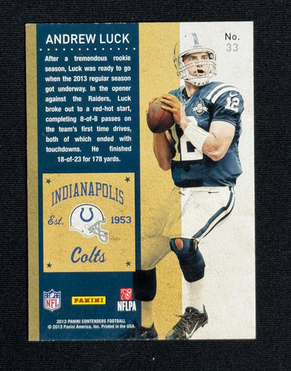 2013 Panini Contenders Andrew Luck #33
