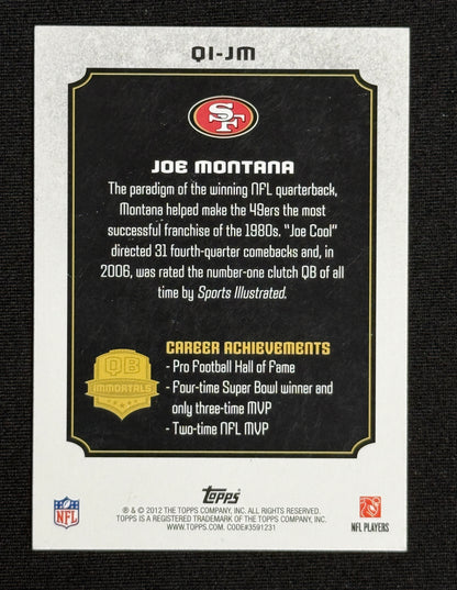 2012 Topps Joe Montana QB Immortals #QI-JM