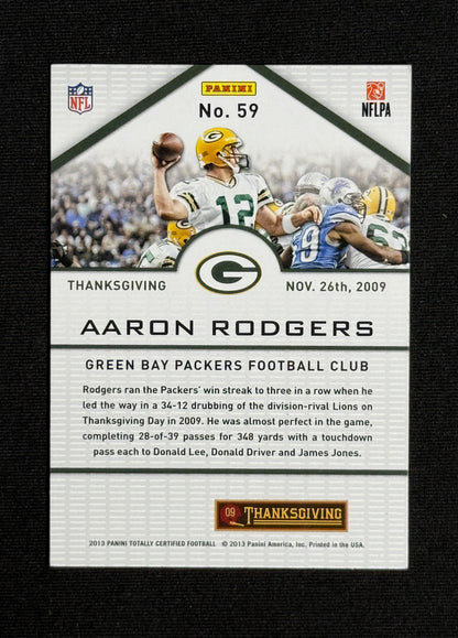 2013 Panini Totally Certified Aaron Rodgers #59