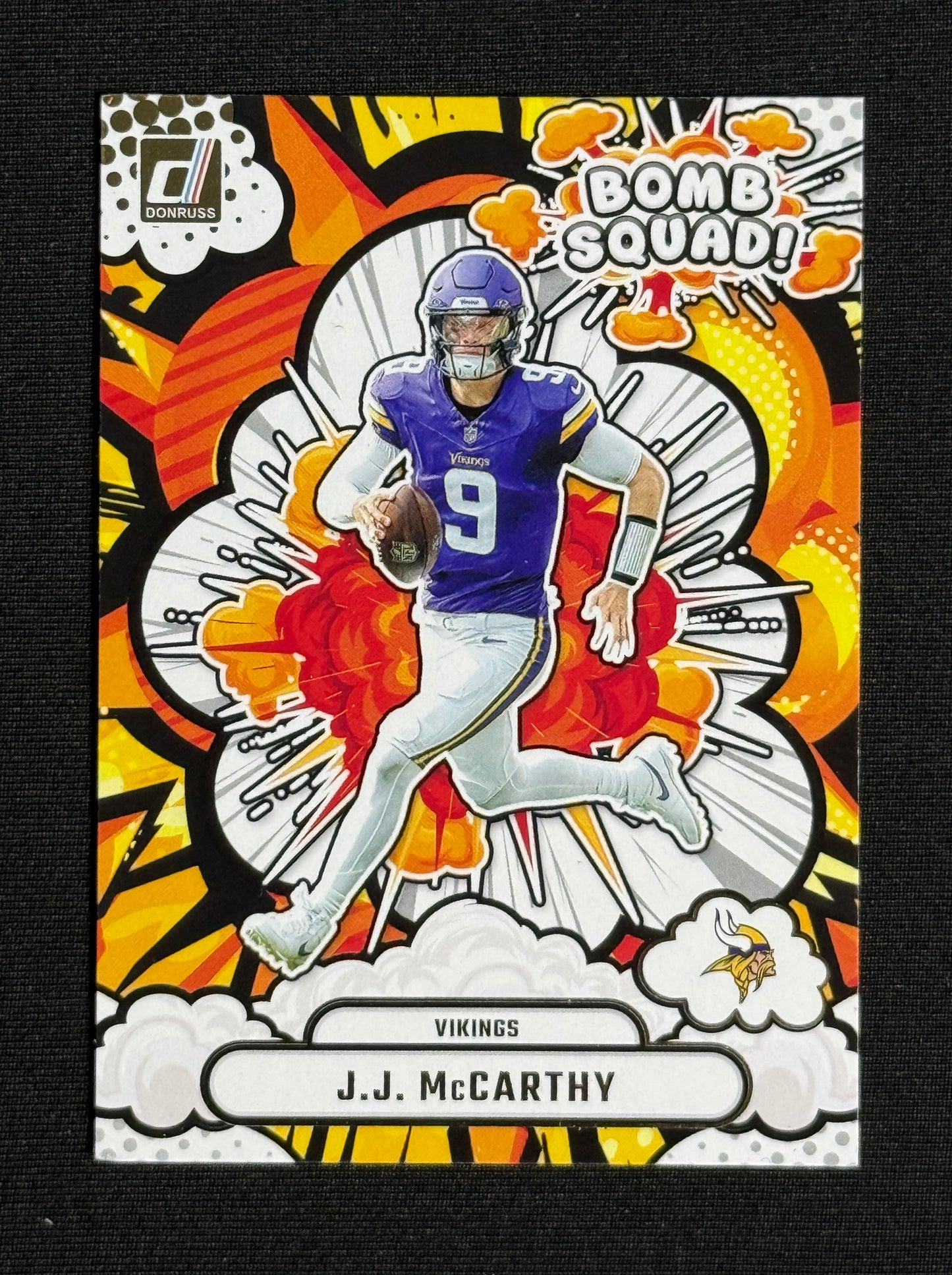 2025 Donruss J.J. McCarthy Bomb Squad #BS-JMY