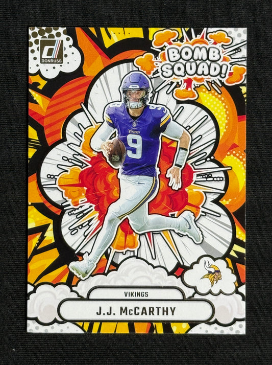 2025 Donruss J.J. McCarthy Bomb Squad #BS-JMY