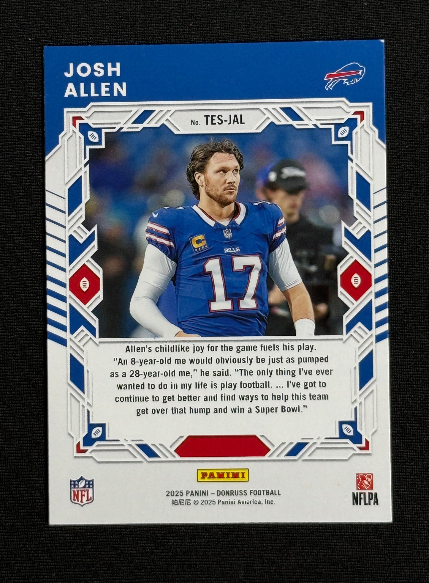 2025 Donruss Josh Allen The Elite Series #TES-JAL