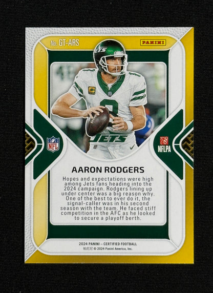 2024 Panini Certified Aaron Rodgers Gold Team #GT-ARS