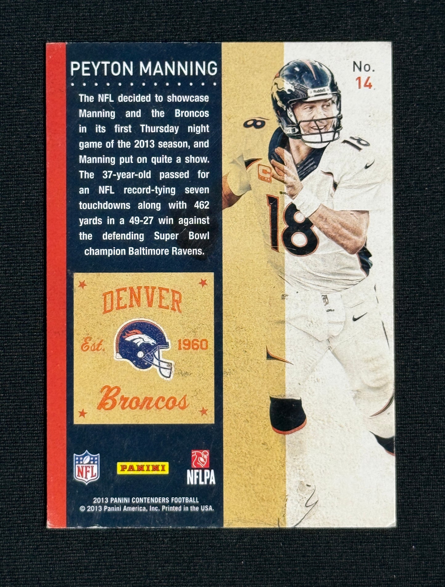 2013 Panini Contenders Peyton Manning #14