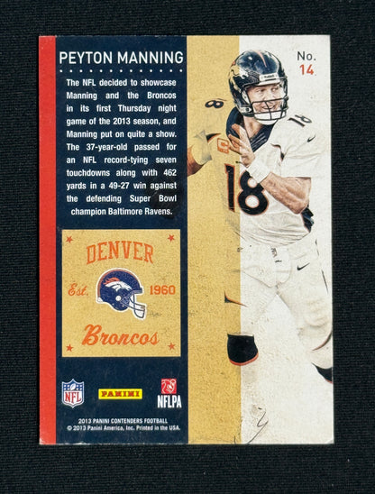2013 Panini Contenders Peyton Manning #14