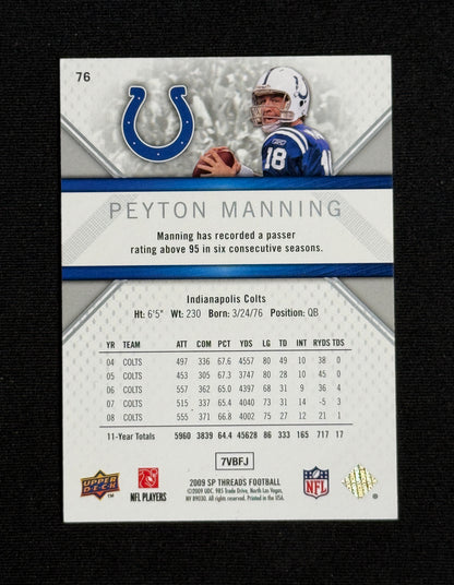 2009 SP Threads Peyton Manning #76