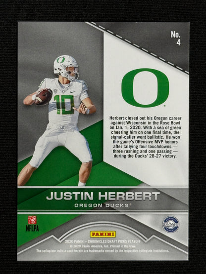 2020 Panini Chronicles Draft Picks Justin Herbert Playoff Draft Picks #4