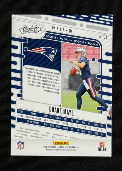 2024 Panini Absolute Drake Maye Rookie Retail #103