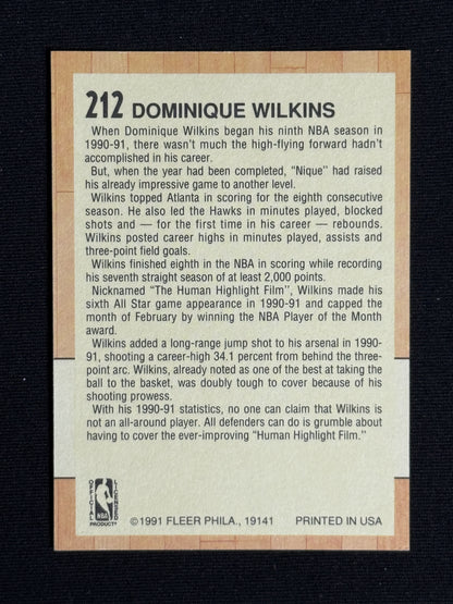 1991-92 Fleer Dominique Wilkins #212