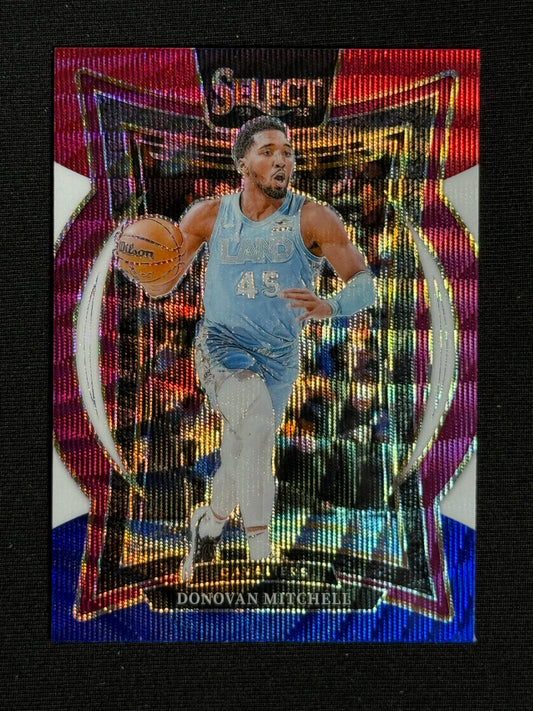 2024-25 Panini Select Donovan Mitchell Tri-Color Prizm #21