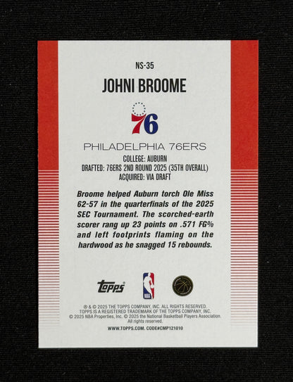 2025-26 Topps Johni Broome New School #NS-35