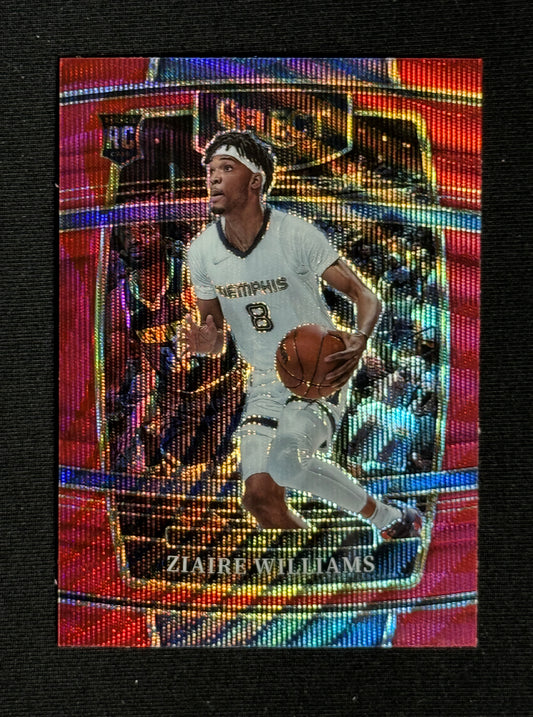 2021-22 Panini Select Ziaire Williams Rookie Red Wave Prizms #86