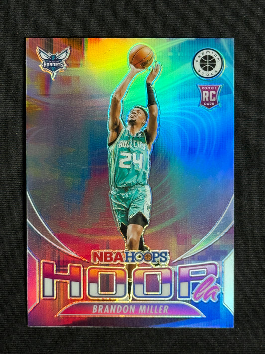 2023-24 Hoops Premium Stock Brandon Miller Silver Hoopla #3