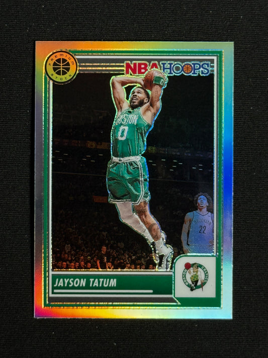2023-24 Hoops Premium Stock Jayson Tatum Silver Prizm #265