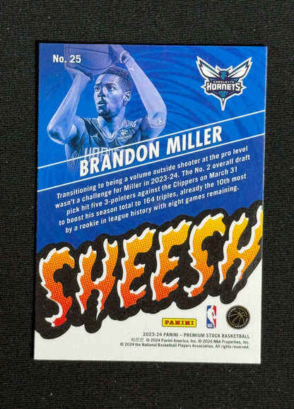 2023-24 Hoops Premium Stock Brandon Miller Sheesh #25