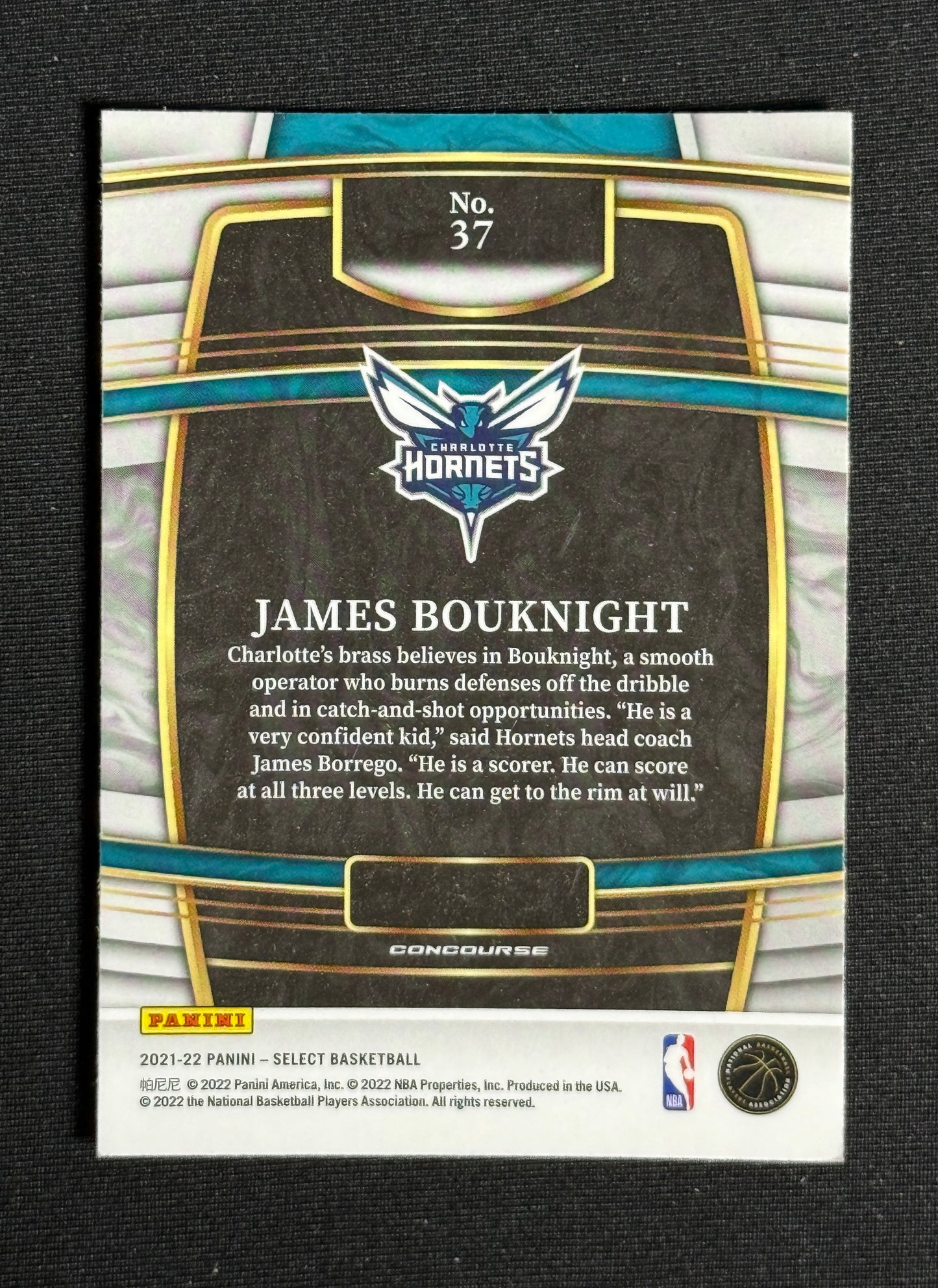 2021-22 Panini Select James Bouknight Rookie Blue (Retail Base) #37