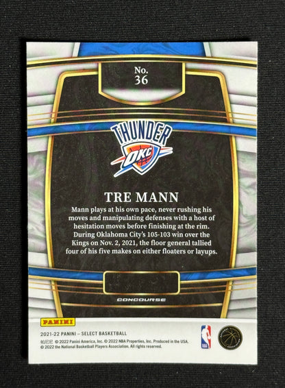 2021-22 Panini Select Tre Mann Rookie Blue (Retail Base) #36