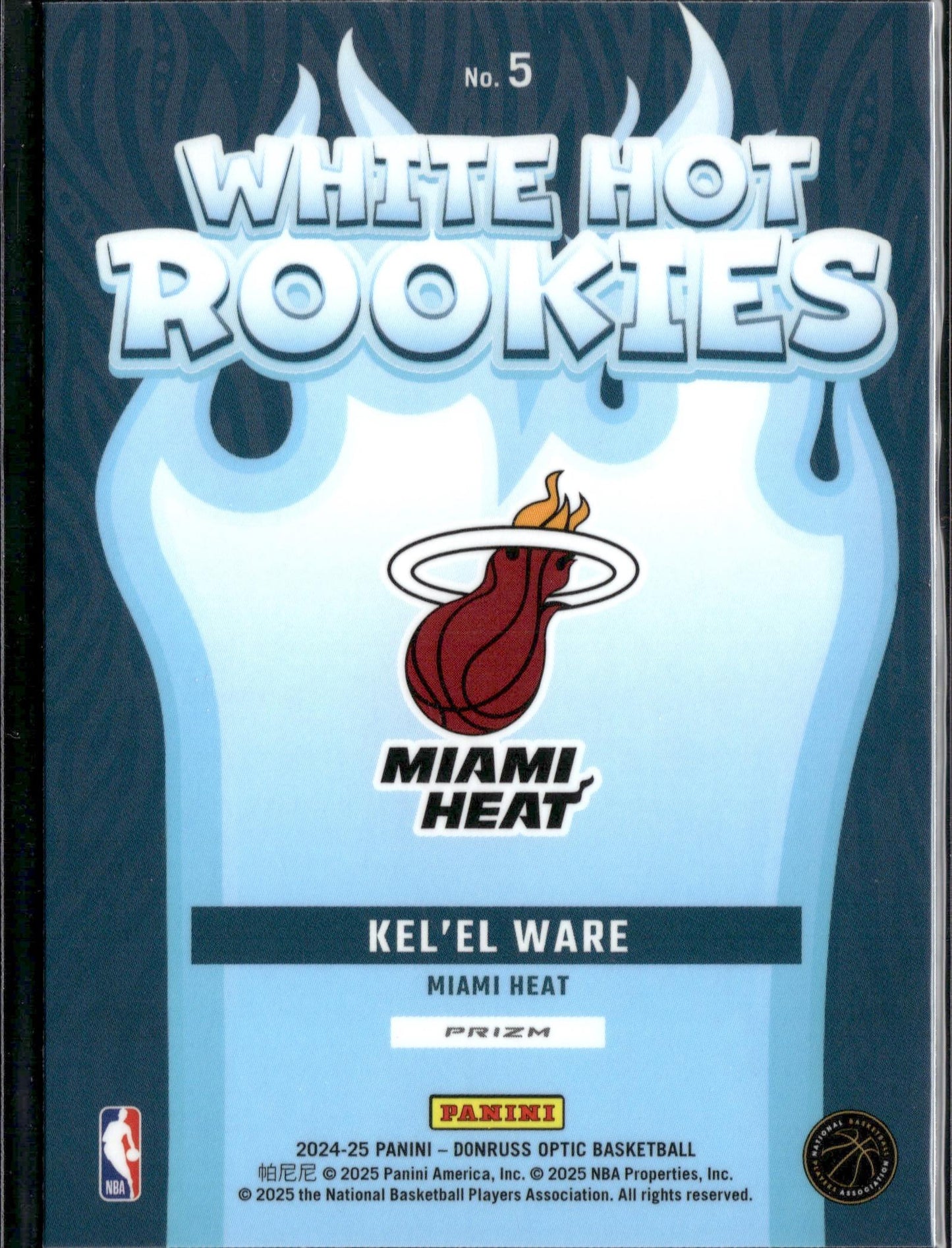 2024-25 Donruss Optic Kel'el Ware White Hot Rookies #5