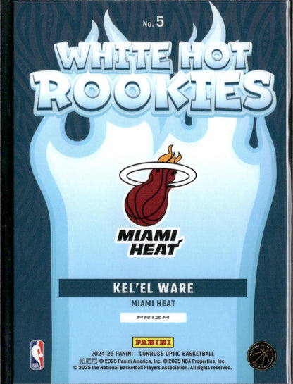 2024-25 Donruss Optic Kel'el Ware White Hot Rookies #5