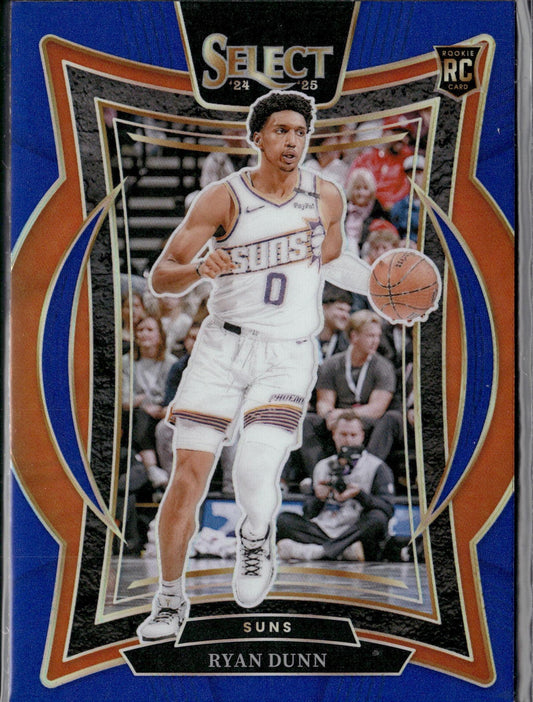 2024-25 Panini Select Ryan Dunn Rookie Blue Prizm #100
