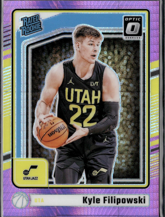 2024-25 Donruss Optic Kyle Filipowski Rookie Pink Hyper Prizm Holo #300