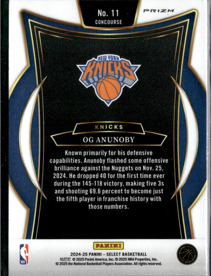 2024-25 Panini Select OG Anunoby Blue Prizm #11