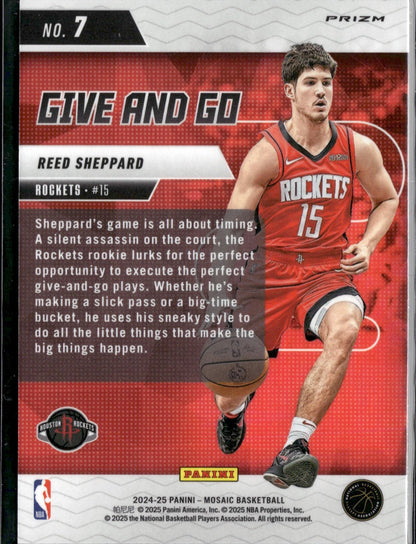 2024-25 Panini Mosaic Reed Sheppard Give and Go Mosaic Green #7