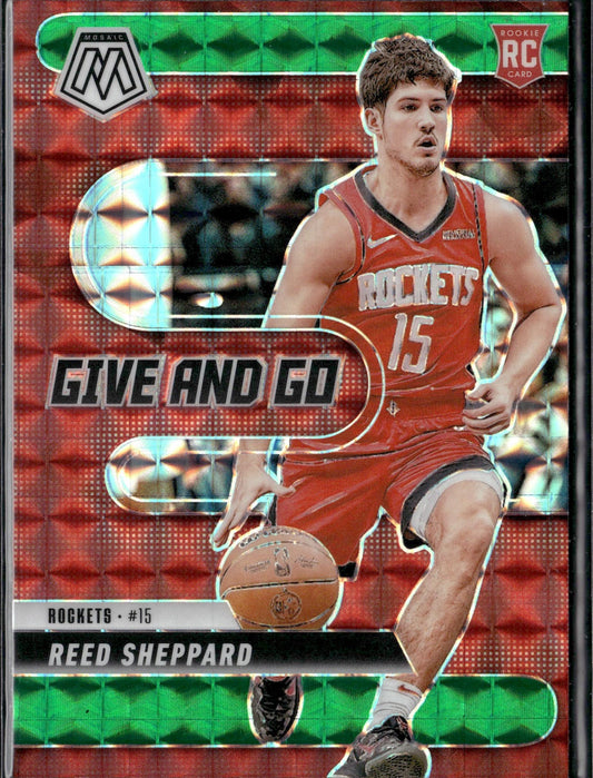2024-25 Panini Mosaic Reed Sheppard Give and Go Mosaic Green #7