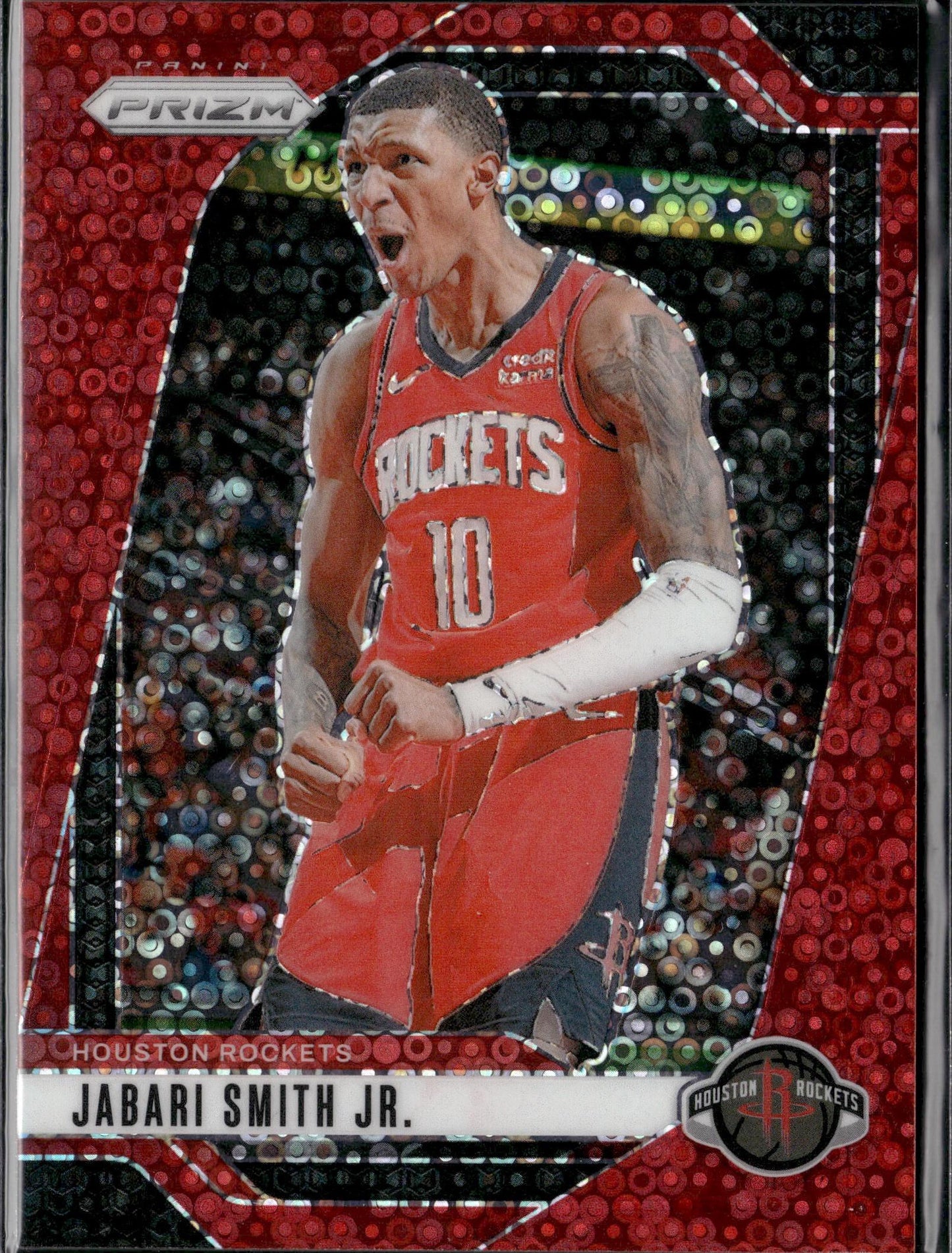 2024-25 Panini Prizm Jabari Smith Jr. Prizms Fast Break Red #/100 #77