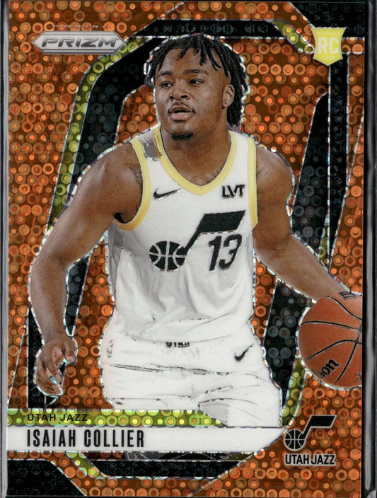 2024-25 Panini Prizm Isaiah Collier Prizms Fast Break Orange #/125 #227