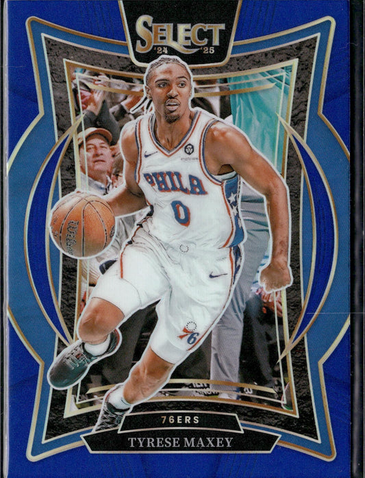 2024-25 Panini Select Tyrese Maxey Blue Prizm #20