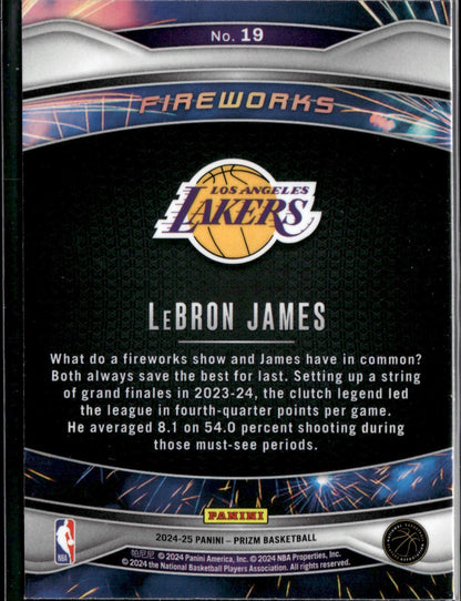 2024-25 Panini Prizm LeBron James Fireworks #19