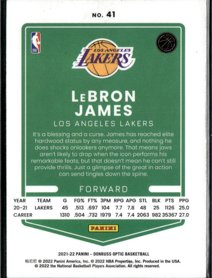2021-22 Donruss Optic LeBron James #41