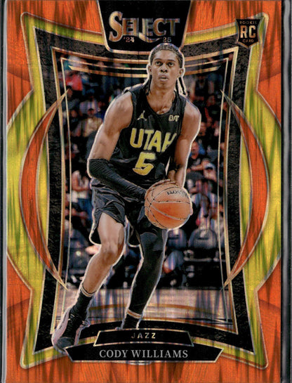 2024-25 Panini Select Cody Williams Rookie Orange Flash Prizm #71
