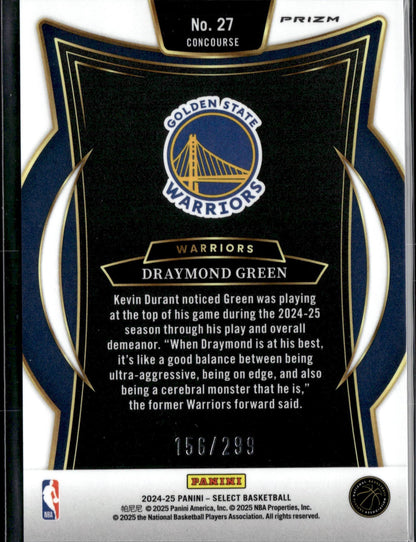 2024-25 Panini Select Draymond Green Light Blue Prizm #/299 #27