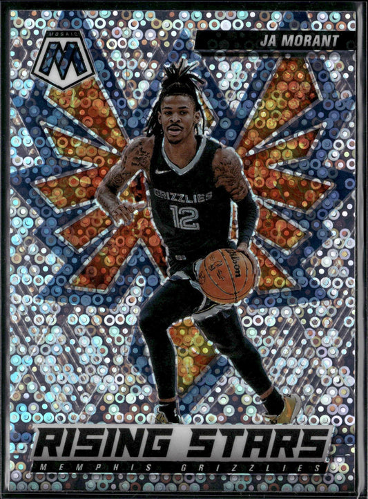 2021-22 Panini Mosaic Ja Morant Rising Stars Fast Break Silver #12