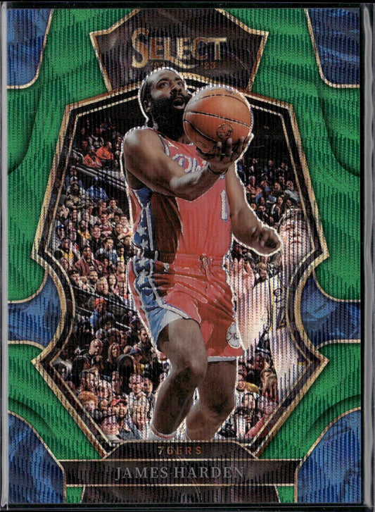 2022-23 Panini Select James Harden Green Wave Prizms #/50 #125