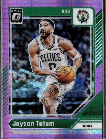 2024-25 Donruss Optic Jayson Tatum Hyper Pink #70