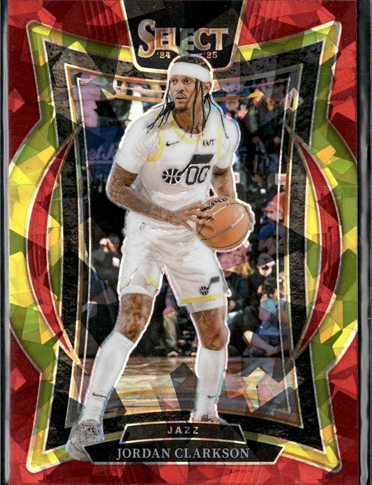 2024-25 Panini Select Jordan Clarkson Red Cracked Ice Prizm #19