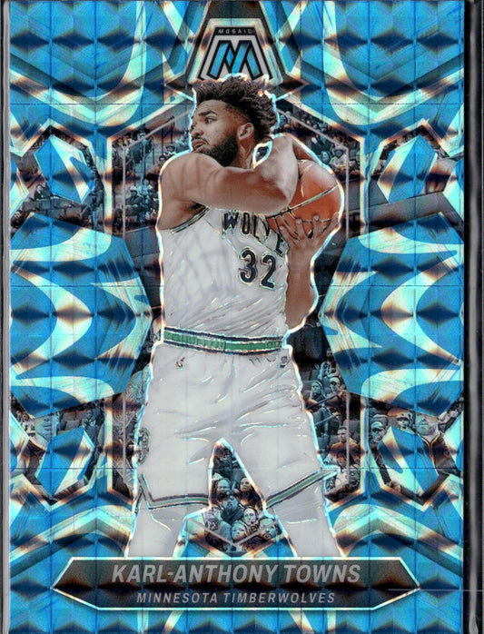 2023-24 Panini Mosaic Karl-Anthony Towns Reactive Blue #78